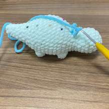Stegosaurus step photo: starting the first line