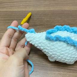 Stegosaurus step photo: adding the tail spikes